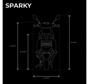 Veleco Sparky Elektromoped 2000W, 45 km/h, Rot