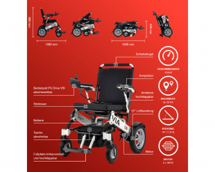 Bischoff und Bischoff VIA faltbare Elektrorollstuhl 6 km/h