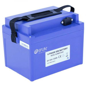 Li-Ion Akku 60 Volt 20 Ah fr Elektromobile, Seniorenmobile und mehr (Blau)