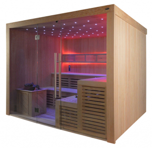 Sauna TS 4020-2 ADC Bio-Kombiofen, 200x200cm Designersauna