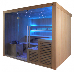 Sauna TS 4020-2 ADC Bio-Kombiofen, 200x200cm Designersauna