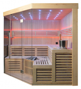 Sauna TS 4015-LS, Eco-Ofen, 220x220cm