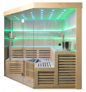 Sauna TS 4015-LS, Eco-Ofen, 220x220cm